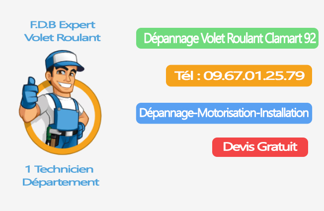 dépannage volet roulant Clamart 92