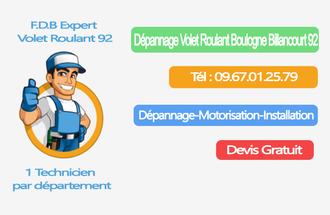 Dépannage volet roulant Boulogne Billancourt 92