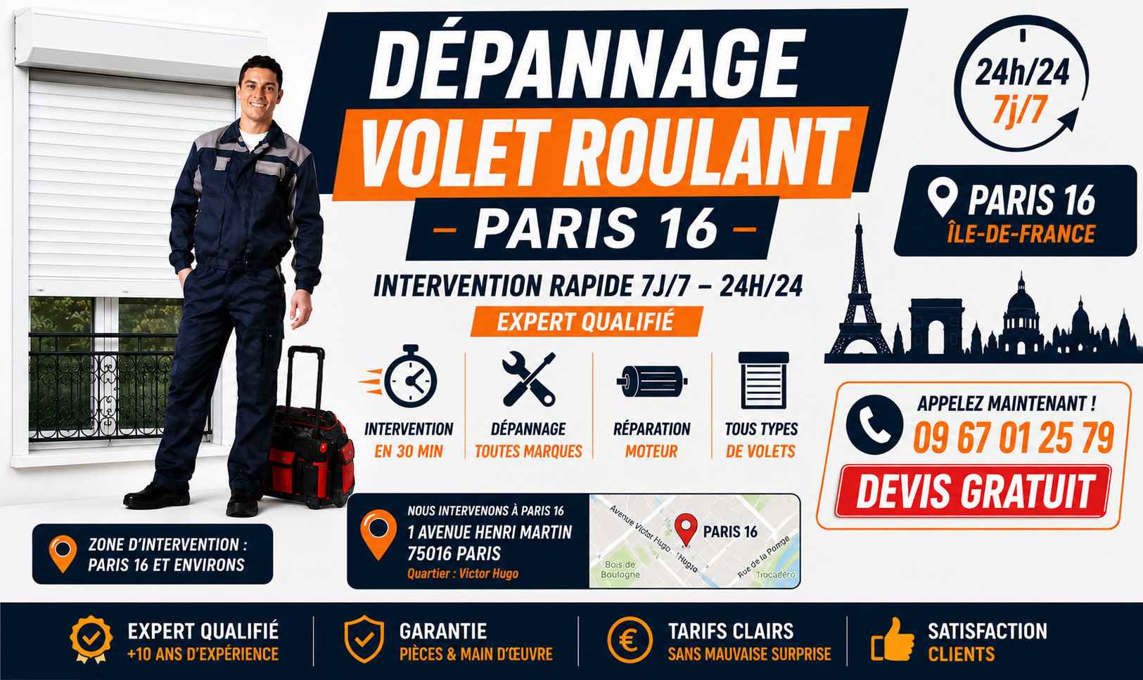 dépannage volet roulant paris 14