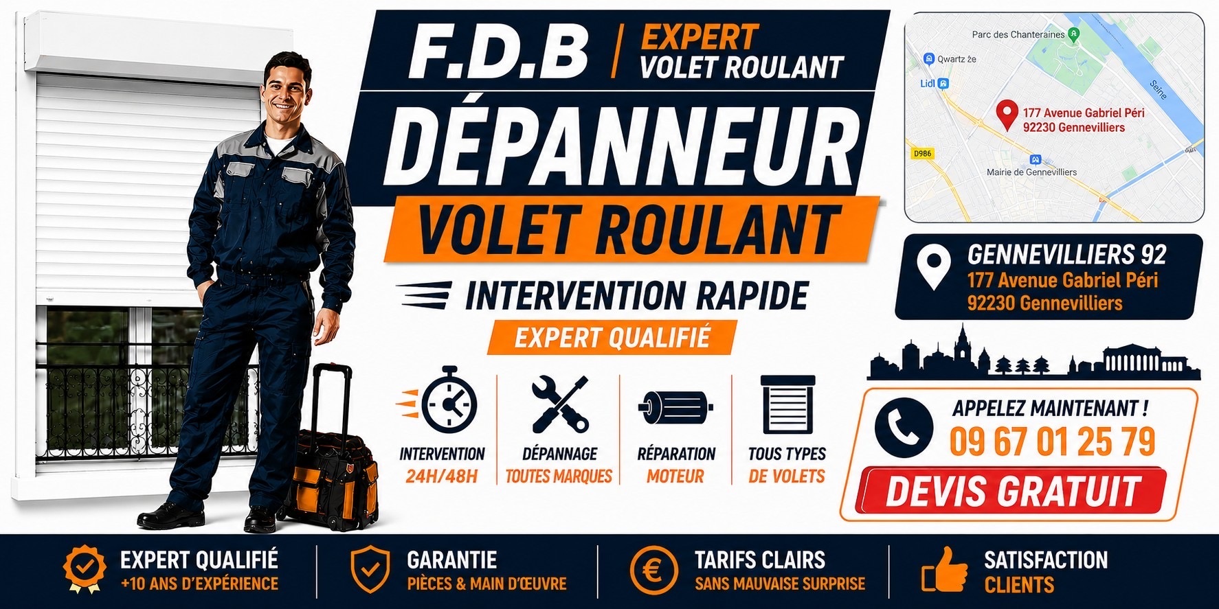 depannage volet roulant gennevilliers