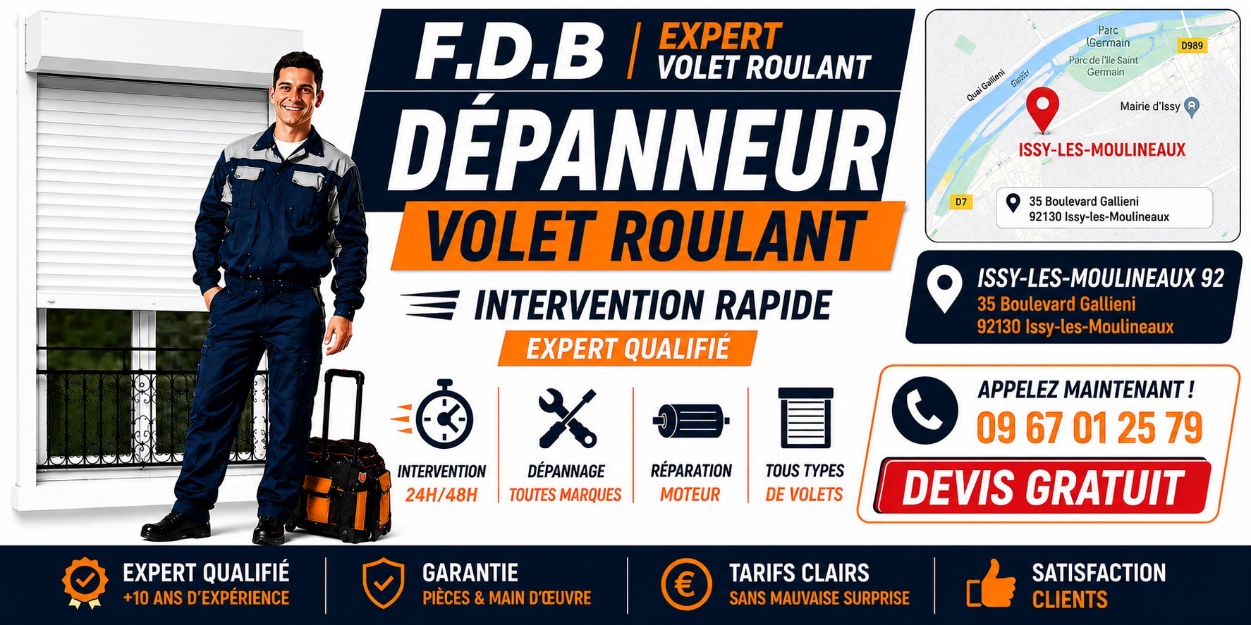 depannage volet roulant issy les moulineaux