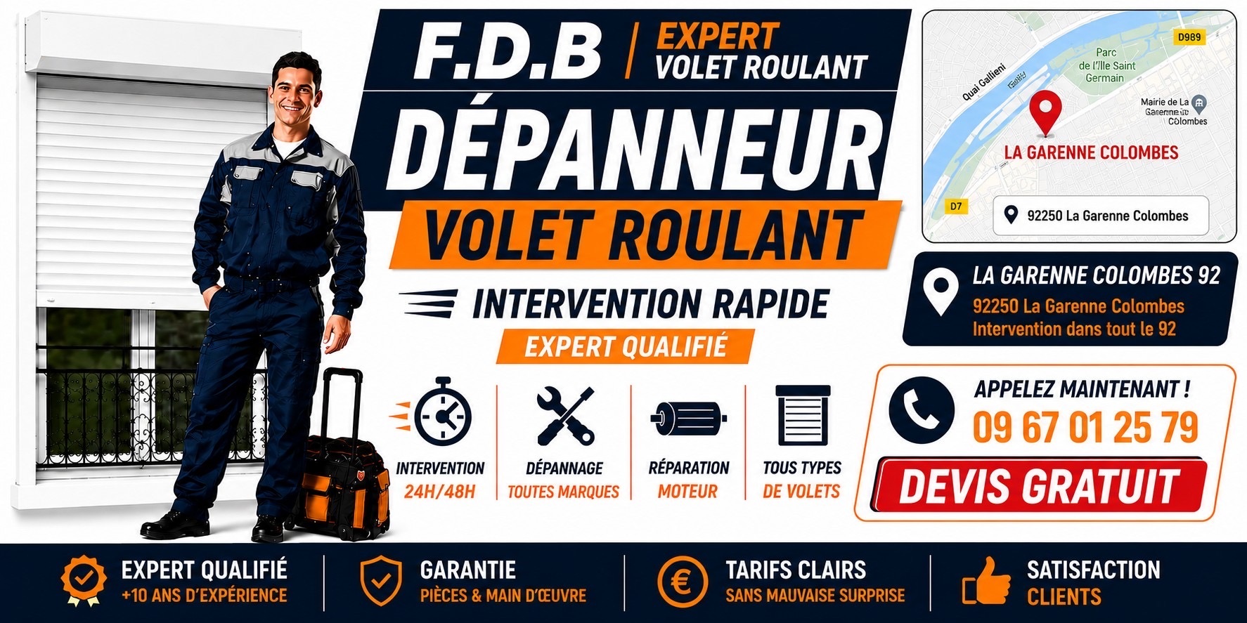 depannage volet roulant la garenne colombes