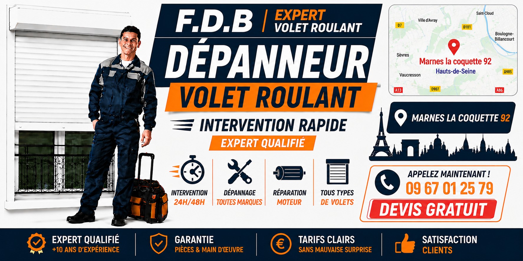 dépannage volet roulant malakoff