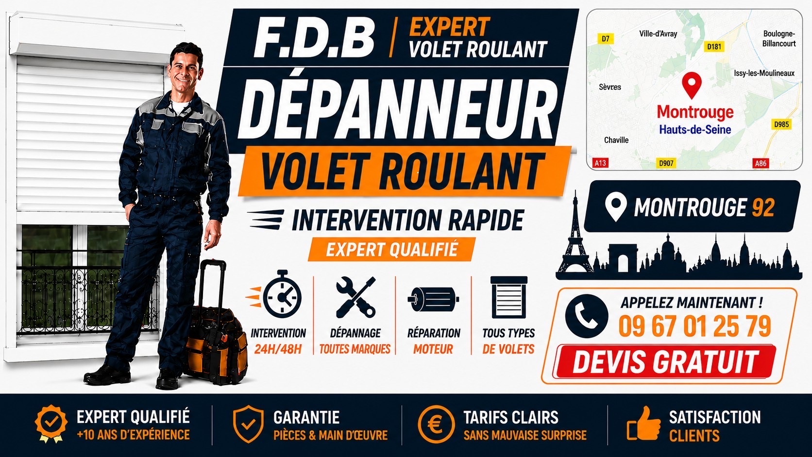 dépannage volet roulant montrouge
