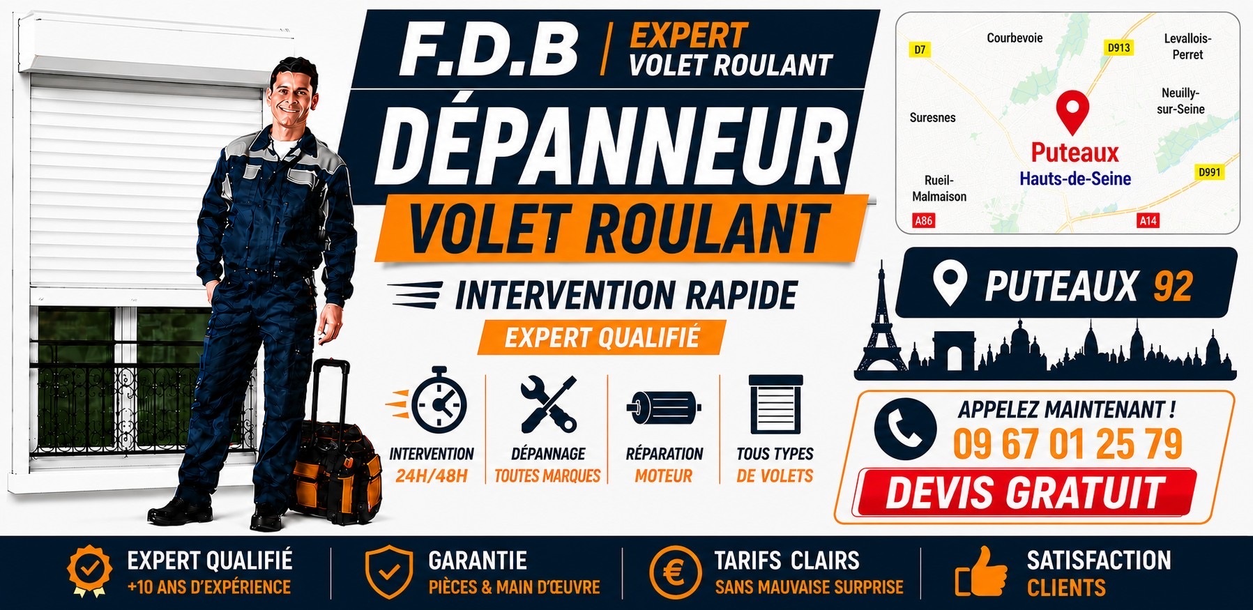 dépannage volet roulant puteaux