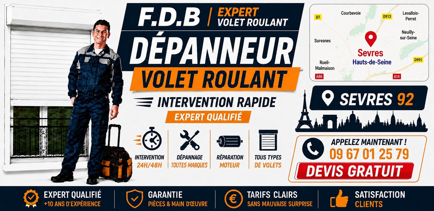 dépannage volet roulant saint cloud