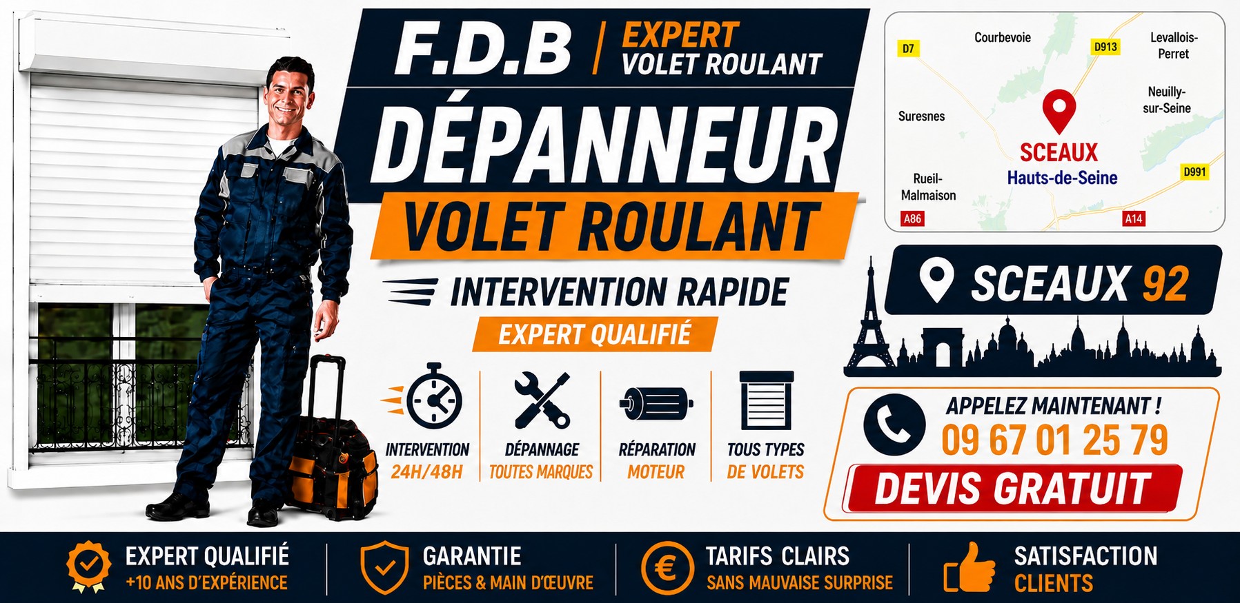 dépannage volet roulant sceaux