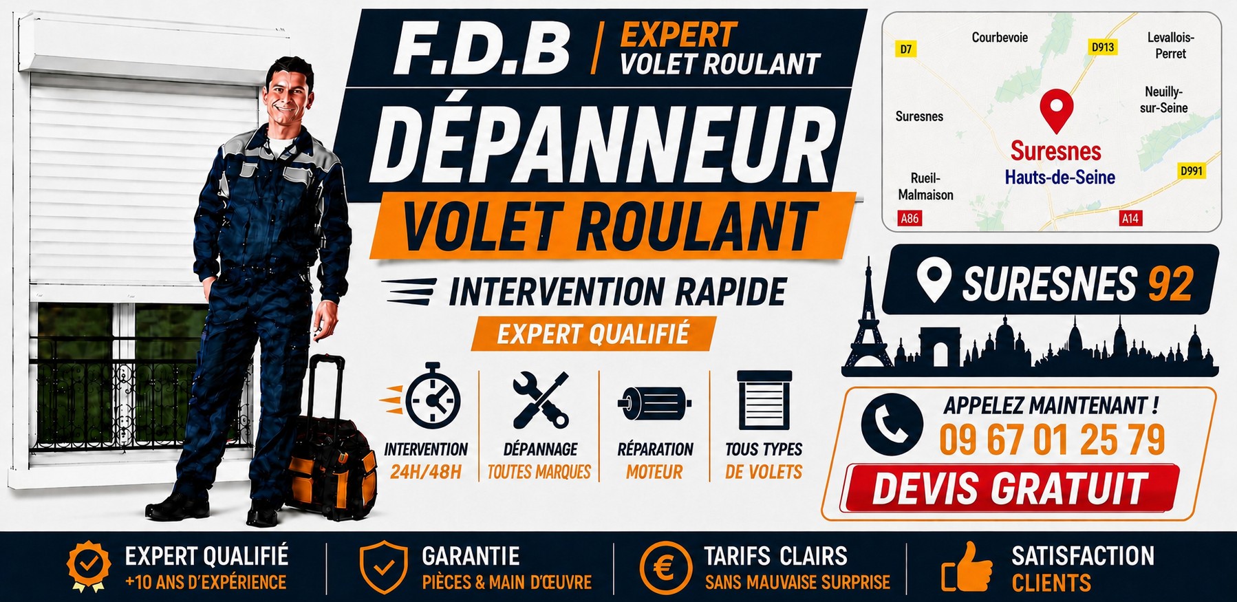 dépannage volet roulant sceaux