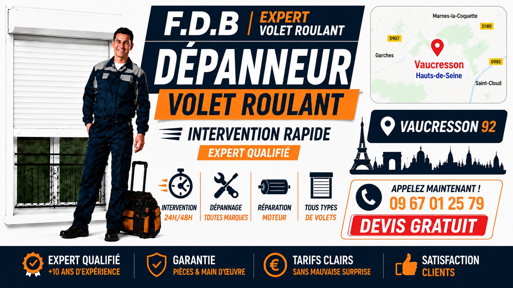 dépannage volet roulant Vaucresson